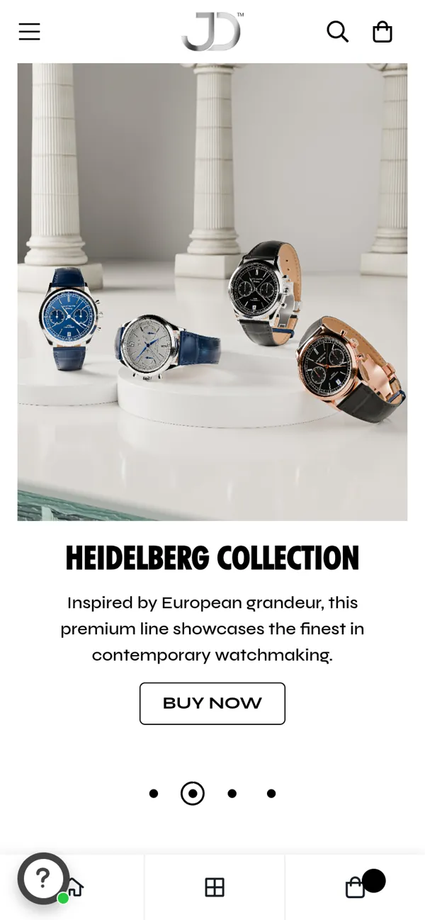 Jackie Dalton Shopify store homepage on mobile